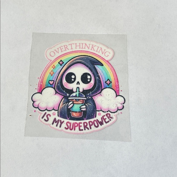 Overthinking Superpower Cup Decal - Picture 2 of 2